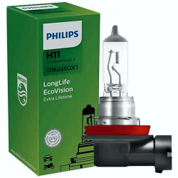🔦🌿 Philips 12362LLECOC1 LongLife EcoVision H11 Scheinwerferlampe 12362LLECOC1, 1er Karton - Top Deal!