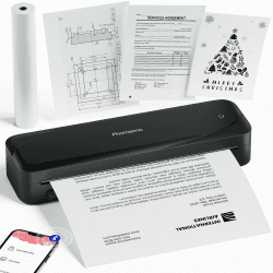 🖨️ Phomemo M833 Thermodrucker A4 für Unterwegs - Kabelloser Tragbarer Drucker 300DPI