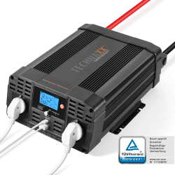 Technaxx KFZ Wechselrichter TE22 mit LC-Display 12V auf 230V Reiner Sinus 🚗💡