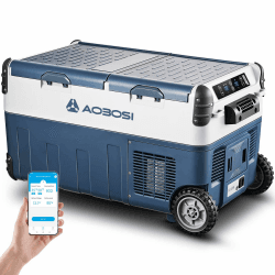 AAOBOSI Kompressor Kühlbox 30L in Himmelblau 🍇❄🍷👍