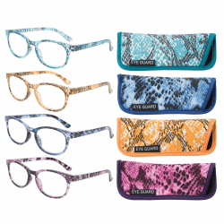👓 EYEGUARD Lesebrille, 4 Stück, stilvolle Muster, modische Damenbrille für Frauen 👓