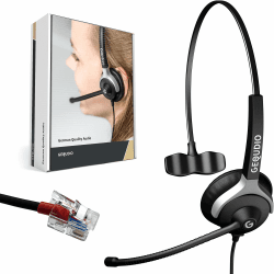 🎧 GEQUDIO Headset - Kompatibel mit Telefonen von Yealink, Snom, Avaya, Grandstream