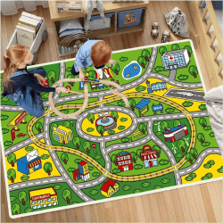 BYINGWD Kinder Lernspiel-Teppich, Cartoon Bodenmatte 🎨🧸🎉