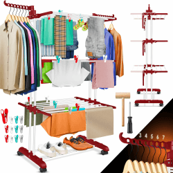 👚🌞 KESSER® Wäscheständer-Turm mit Rädern - Platzsparender Wäschetrockner für Innen & Außen 🌿👖