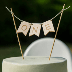 🎂 Goiern Holz Cake Topper 1. Geburtstag - Rustikale Eleganz für deine Party 🌟