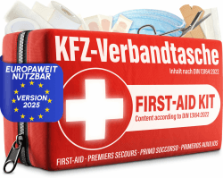 🚑 KFZ Verbandstasche nach neuer Norm 2025 inkl. Beatmungstüchern
