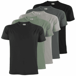 ALPIDEX Herren T-Shirts 5er Set Rundhals einfarbig S M L XL XXL 3XL 4XL 5XL L Storm 🌪️