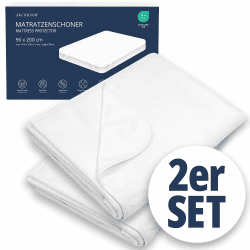 🛏️ JACOBSON Matratzenschoner 90x200 cm - 2er Set - Wasserdichte Matratzenauflage 🌟