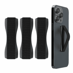 📱 kwmobile Smartphone Fingerhalter 3 Set - Handy Halter Griff Halterung Einhandbedienung - 3X Handyhalter in Schwarz