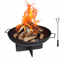HYCHIKA Feuerschale 60cm: Feuerstelle für Camping und Garten 🔥