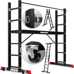 Masko® Baugerüst Alugerüst Gerüst ✓ Alu ✓ Leiter ✓ Arbeitsgerüst ✓ Arbeitsbühne | 150 KG belastbar