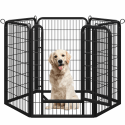 🐶🏡 Yaheetech Welpenauslauf 100cm hoch - 6 tlg Hundelaufstall faltbar!