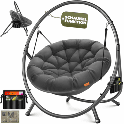 KESSER® Hängesessel mit Gestell Bali Hängeschaukel Hängestuhl bis 150kg