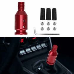 🚗🔧 deemars Auto-Schaltknauf-Adapter, Automatik-Schalthebel-Adapter, M12x1.25 Aluminiumlegierung Schaltknauf Adapter, Universal Schaltknauf Schaltadapter (Rot)