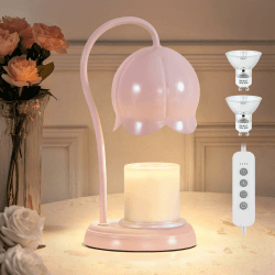 GyroVu Kerzenwärmer-Lampe mit Timer und Dimmer - Rosa Kerzenlicht