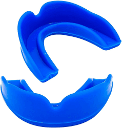 Mundschutz Gum Shield - Professioneller Mundschutz Slim Fit mit Tasche für Kontaktsport, Rugby, Kampfsport, Judo, Karate, MMA, Boxen, Hockey, Fußball (Blau, Erwachsene(+12))