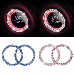 🚗 Yuqilin Start Stop Knopf Deko, 4 Stücke Auto Zubehör Innenraum 💎