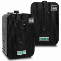 🔊 Pyle Outdoor Lautsprecher 2er Set - 400W Schwarz 🎶 Wasserdicht