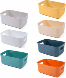 🌈 OWill Aufbewahrungskörbe aus Kunststoff in 7 Farben - Praktisch und Vielseitig 🛍️