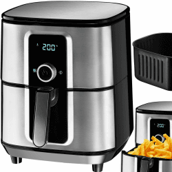 🍟🔥🍴 Tectake® Heißluftfritteuse XXL - 90% weniger Öl - 10,2l Fassungsvermögen 🍳🥓