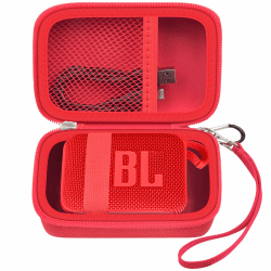 Tragetasche Kompatibel mit JBL Go 4 - tragbarer Bluetooth-Lautsprecher Box Pro Sound (Rot) 🎵🔊