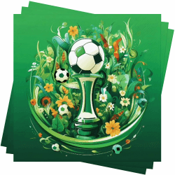 🎉 SUPJADE 40Stück Football Fußball Servietten EM 2024 Tischdeko 🎈