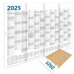 PuK XXL Wandkalender 2025 DIN A1 | Jahresplaner A1 Querformat 📅🎉