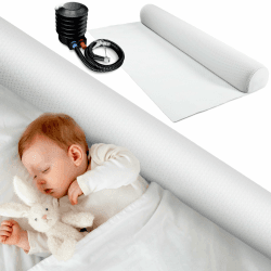 🌟 Juskys Aufblasbarer Rausfallschutz Louana 130 cm - Schnell aufblasbar mit Fußpumpe