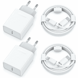 🔋 25W Schnellladegerät und Ladekabel für iPhone 14/14 Plus/14 Pro/14 Pro Max/13 12 11 SE, 4-Pack USB C Ladegerät 2M Schnellladekabel Stecker Netzteil Power Adapter Ladestecker Netzstecker 🔌