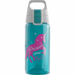 SIGG - Trinkflasche Kinder - Viva One - Einhorn-Design 🦄 - BPA-frei - 0,5L Türkis