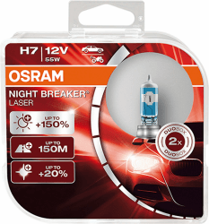 OSRAM Night Breaker Laser H7 next Generation +150% mehr Helligkeit 🌟 Duo Box (2 Lampen)