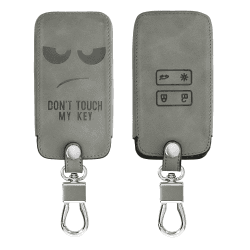 🔑 kwmobile Autoschlüssel Hülle kompatibel mit Renault 4-Tasten Smartkey Autoschlüssel - Kunstleder Schutzhülle Schlüsselhülle Cover