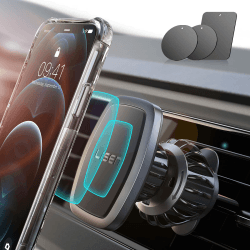 LISEN Handyhalterung Auto Magnet 2024 Upgraded Clamp Schwarz 🚗📱