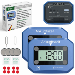 Angebot: Vier Asse 2X Elektronische Parkscheibe 🅰️🅰️ - Sommer/Winterzeit, KBA-Zulassung