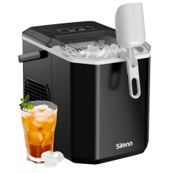 Silonn Eiswürfelmaschine - Mini Eiswürfel Maschine mit Tragegriff 🧊
