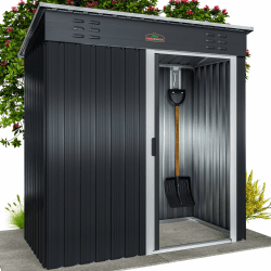 🌿 GARDEBRUK® Geräteschuppen 185x165x90cm 1,5m² Anthrazit Gartenhaus 🌧️