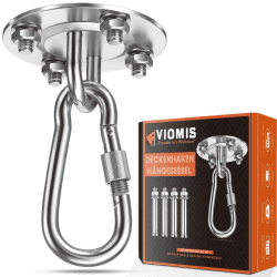 🌟 Viomis Deckenhaken Hängesessel Premium Edelstahl Halterung 400kg Tragekraft 🌟