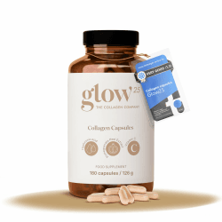 🌟 Glow25® Kollagen Kapseln hochdosiert [180 Kapseln] mit Hyaluronsäure und Vitamin C 🌟