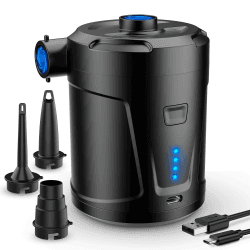 Elektrische Luftpumpe,5200mAh Wiederaufladbare Akku Luftpumpe Planschbecken Pool Kinder,Mini Luftpumpe Elektrisch Inflator Schwarz 🏊‍♂️