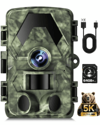 Wildkamera, 5K 60MP Wildtierkamera 🦌📸🌙