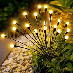 🌟 PATIOPIA Solarlampen für den Außenbereich Garten, 2 Stück 10 LEDs Glühwürmchen Solarleuchten 🌟