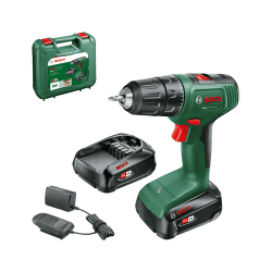 🔧🔋 Bosch Akkuschrauber EasyDrill 18V-40 (2 Akku 2,0 Ah, 18 Volt System, im Koffer) 40Nm | 13mm Bohrfutter 2x 2.0 Ah Akku