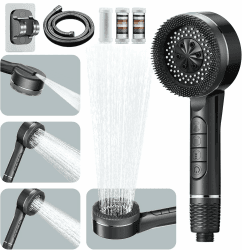 🚿 Hochdruck Duschkopf mit Filter 🌊 Handbrause mit 6 Strahlarten