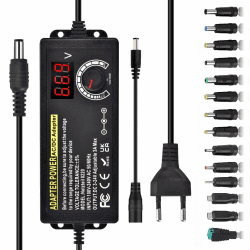 🔌🔋 Einstellbares Netzteil 3V-24V Universal Netzteiladapter 3A 72W 🔋🔌