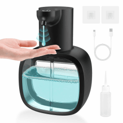 🌟 Dalugo Automatischer Seifenspender Schwarz 🌟 USB-C Wandbefestigung 500ml Elektrisch mit Sensor