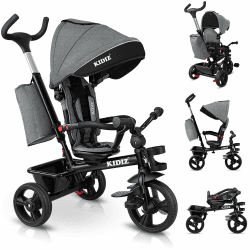 🌟 Super Angebot! KIDIZ® Dreirad 5in1 Kinderdreirad mit Schubstange Lenksystem Stange ab 1 Jahr 🌟