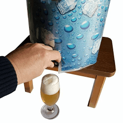 🍻 5 Liter Bierfasskühler Kühlmanschette Zapfstelle für Partyfass Partydose Zapfanlage (Eiswürfeloptik) 🍺