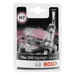 Bosch H7 Plus 200 Gigalight Lampen - 12 V 55 W PX26d - 2 Stücke 2er-Pack Plus 200 Gigalight 🚗💡