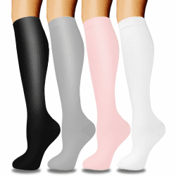 🧦 ACTINPUT 4 Paar Bunte Kompressionsstrümpfe für Damen Herren
