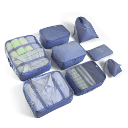 🧳🔵 BillyBath Koffer Organizer Set - 8-teilig, Navy - Dunkelblau 🧳🔵